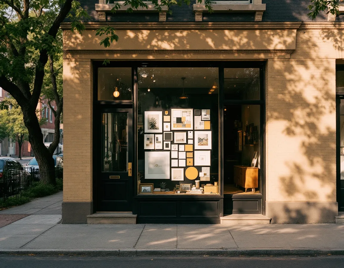 The Stone Society studio storefront on a quiet Brooklyn block